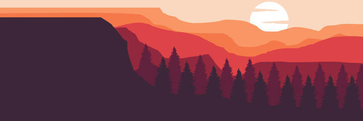 illustration of an background mountains vector design good for web banner
