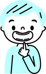 乳歯が抜けた子供