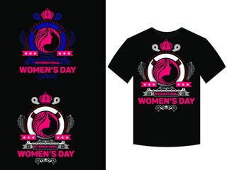 International women's day typography t-shirt design vector, 8 march t-shirt design, 