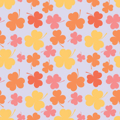 Colorful background of clover leaves. Suitable for Saint Patrick's Day, nature concept, and other.