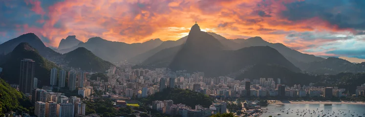 Wall murals Rio de Janeiro view from the sugarloaf mountain in Rio de Janeiro.