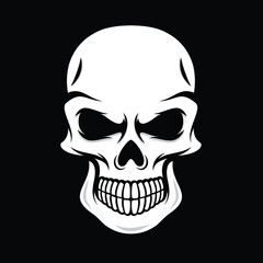 Skull Head Vector Illustration Icon