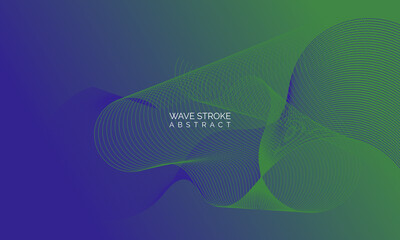 Wave line of flowing particles abstract vector background, smooth curvy shape dots fluid array. 3d shape dots blended mesh, future technology relaxing wallpaper.