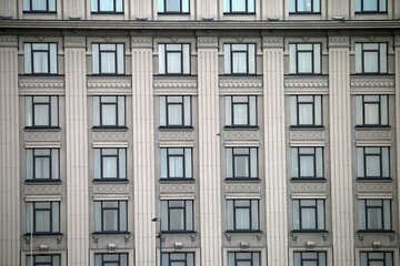 Fototapeta na wymiar Wall and windows background texture
