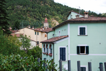 La cittadina di Marradi in provincia di Firenze, Toscana, Italia.