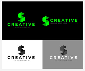 S letter logo template