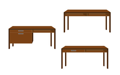 office desk isolated on white background