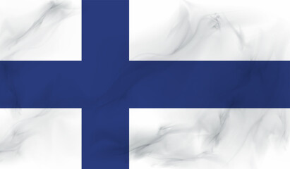 Obraz premium Finland grunge, old, scratched style flag