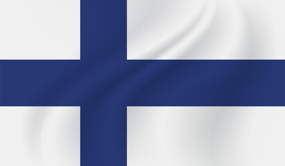 Obraz premium Finland grunge, old, scratched style flag