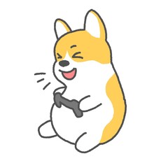 ぽっちゃりコーギーとゲーム(楽しみ)