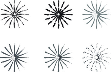 vector line fire work set