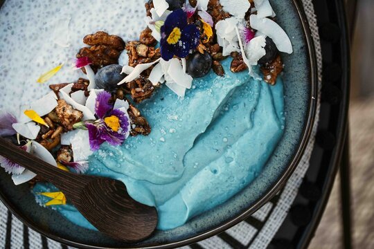 bowl of healthy food with granola