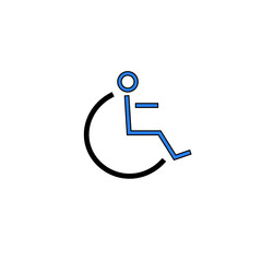Icon indicating the disabled status. Vector drawing.
