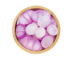 Red Onion Slice Isolated On White Background