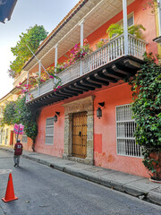 Street seller in streets of Cartagena, Colombia