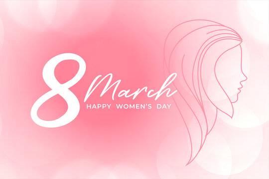 international womens day banner in watercolor style