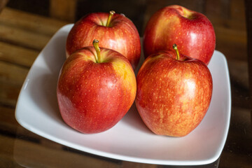apples on a plate