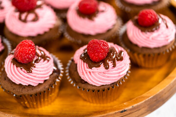 Chocolate raspberry cupcakes