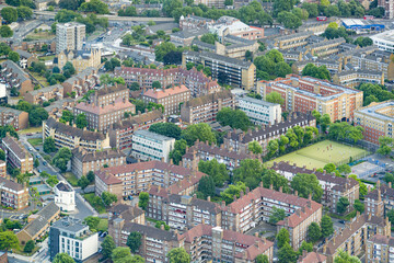 Fototapeta na wymiar Aerial view of central London property, UK