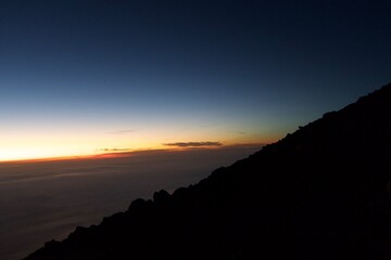 Sunrise at the top of Mt. Fuji