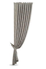 A beautiful curtain with a catch. Isolated white background.