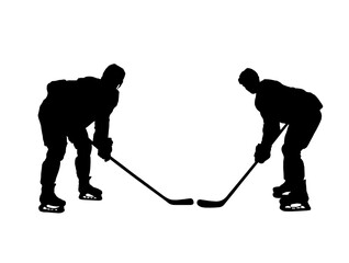 hockey players silhouettes