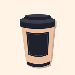 Coffee cup illustration. Vector illustration