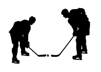 hockey players  silhouettes