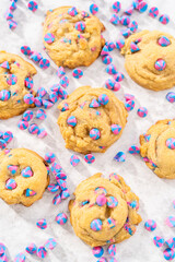 Unicorn chocolate chip cookie