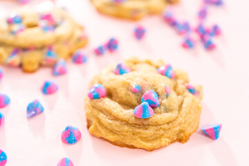Unicorn chocolate chip cookie