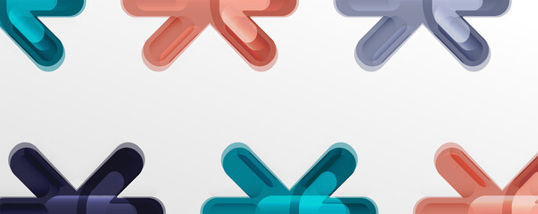 Obraz premium Abstract glossy crosses background for business or technology presentations, internet posters or web brochure covers