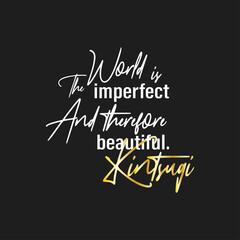 Kintsugi Japanese art for repair broken pottery with gold lacquer. Old traditional hobby for reuse dishes.