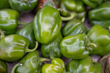 capsicum, Pepper, green vegetable, market