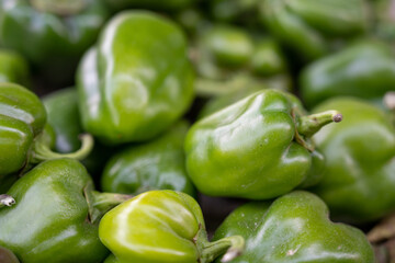 capsicum, Pepper, green vegetable, market