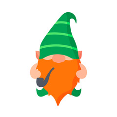 Saint Patrick's Day character. Vector cartoon illustration. Isolated on white.