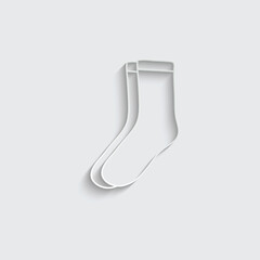 paper sock icon vector. stocking icon