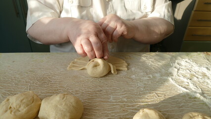fish pies are prepared by the chef