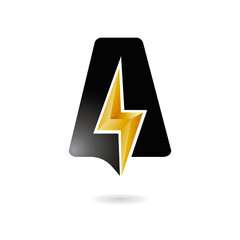 A flash letter logo with location pin concept.