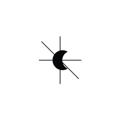 Moon6 . Space Planet moon star astronomy science galaxy darkmoon sunrise sunset eclipse lunar abstract sun dark lineart, abstrak, vector, symbol, logo, icon, sign, Illustration Minimalist.