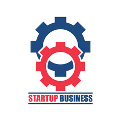 startup banner isolated on white background. vector illustration