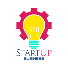 startup banner isolated on white background. vector illustration