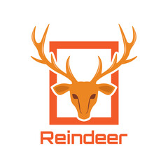 deer logo isolated on white background. vector illustration