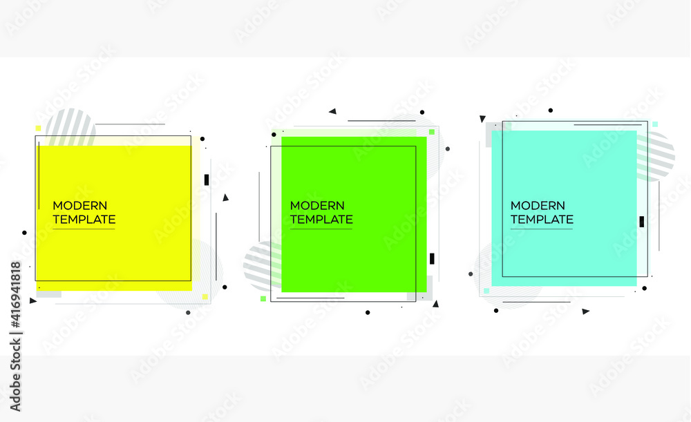 Poster abstract modern design elements colorful design concept vector. new designs