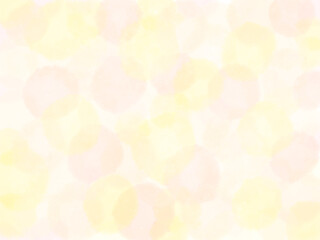 Fototapeta na wymiar 輝いている黄色とオレンジの水玉の壁紙、水彩画の明るい背景