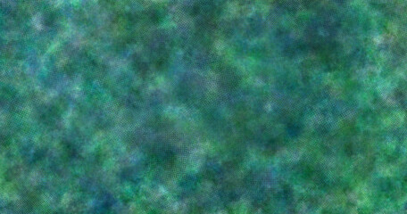 Fototapeta na wymiar ドットパターンがランダムに散らばるグランジ壁紙、緑、青