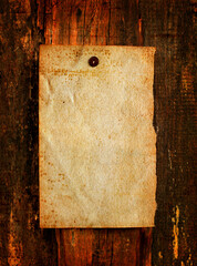 Old Blank Paper hanging