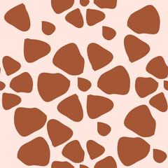 Giraffe fur seamless pattern, tropical animal skin texture