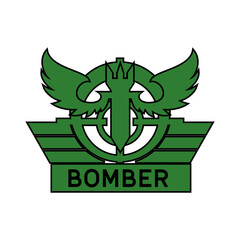 army badge logo isolated on white background, vector illustration