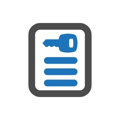 Obraz premium Document key icon