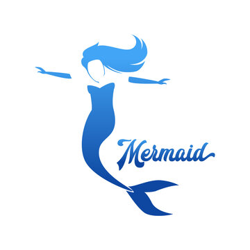 mermaid logo isolated on white background